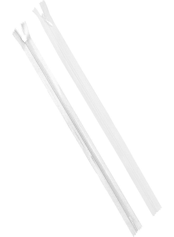 Aakriti Invisible Nylon Zippers for Sewing, Zipper Supplies Nylon Concealed Invisible Hidden Zipper for Boutique High Fashion Export Garment Dressmaking (White, 18 Inch, 24 Pcs) - Image 3
